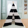 Portable Children Indian Teepee Tent Black and White Stripe Romantic Play House