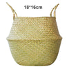Flower Plants Seagrass Woven Storage Pots Bag Wicker Basket Straw Home Decor -C