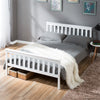 White Solid Wooden Bed Frame 3ft 4ft6 Wood Single Double Size Bed