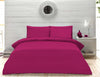 Plain Dyed Percale Duvet Quilt Cover Bedding Set Pillow Case Single Double King