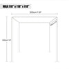 10ft Heavy Duty Wedding Ceremony Canopy Chuppah Backdrop Stand Kit Height Adjust
