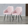 2x Dining Chairs Set Velvet/Faux Leather Upholstered Metal Legs Chair Armchair