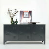 Modern TV Media Unit Stand 3 Door Storage Cabinet Sideboard Metal Locker 120CM