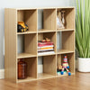 Wood 9 Cube Modular Square Storage/Shelving 3 Tier Shelf Display Unit