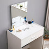 Modern White Dressing Table Makeup Vanity Desk Bedroom w/ Drawer&Mirror&Stool
