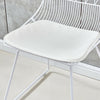 Set of 4 White Metal Wire Style Dining Chairs Modern Style Kitchen Living Room