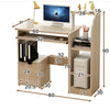 80CM/100CM PC Computer Desk Writing Study Shelve Table Office Home Workstation