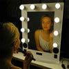 Illuminated LED Lights Make Up Vanity Mirror with Bluetooth Speakers USB Port