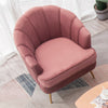 Plush Pink Velvet Armchair Tufted Accent Lounge Living Room Single Sofa Chairs