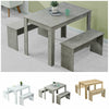 Dining Table 2 Bench Set Dinner Set Rectangular Kitchen Dining Room Restaurant