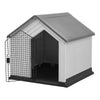 Grey Pet House Large Dog Kennel Indoor Outdoor Weatherproof Animal Shelter Cages