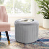 Velvet Fabric Footstool Round Pouffe Stools Dressing Table Vanity Stool Chair