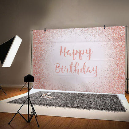 250*180CM Birthday Party Pink Sequins Photography Backdrop Background Studio