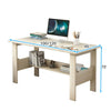 PC Computer Desk Writing Study Table Office Home Workstation Wooden with Shelf