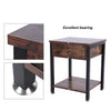 ndustrial Vintage Bedside Table Storage Cabinet with Drawer Household Furniture