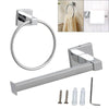 Wall Mounted Toilet Roll Holder +Towel rack Tissue Paper Stand Bathroom Bar set