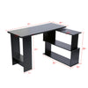 Black Corner L-Shape Computer Desk PC Laptop Table Home Office Study Writing