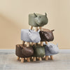 Animal Footstools Upholstered Ottoman Cushion Padded Seat Rest Stool Pouffe Gift