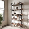 Industrial Rustic Wood Shelving Unit 5 Tier Bookcase Retro Storage Display Shelf