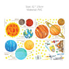 9 Planet Outer Space Wall Sticker Kids Bedroom Mural Decals Solar System Decor
