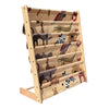 6-Tier Kids Wooden Book Shelf Sling Storage Rack Organizer Bookcase Bookshelf UK