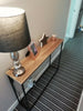 Slim Hallway Console Table Narrow Industrial Sideboard Display Unit Metal Desk