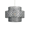 Chrome Ceiling Light Shade Easy Fit Pendant light 3 Tier Jewel Lighting LED Bulb