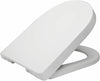 D Shape Toilet Seat Soft Close Adjustable Hinge Quick Release Plastic White