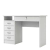 Modern Home Office Desk Living Room Study Table 5 Drawers Shelf Lockable Drawer