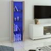 Modern Tall Display Cabinet Cupboard Sideboard with RGB LED Lights Living Room