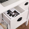 White Console Table Hallway Side Desk w/3 Drawers & Shelf Worktop Furniture