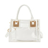 Women Clear Transparent Shoulder Jelly Candy Summer Beach Handbag Messenger Bag