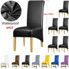 6Pcs PU Leather XL Stretch Dining Chair Cover Slipcover Banquet Party Waterproof