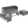Garden Patio Furniture Rattan Sofa Set with Cushions Sun Lounger Recliner Chair