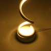 Modern LED Bedside Spiral Table Lamps Creative Design Curved Warm White Light UK