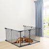 Pet Dog Fence Barrier 3/5/6/8 Panels Folding Metal Playpen Enclosure Cage Gate