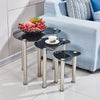 Modern Nest of Tables Coffee Table Side End Table Home Living Room Black White