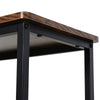 3-Tier Industrial Style Storage Display Shelf Metal Frame Adjustable Feet Brown