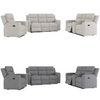 BERLIN 1+2+3 FABRIC MANUAL RECLINER DRINKS CONSOLE LIVING ROOM RECLINING SOFA