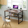 100cm Computer Desk PC Laptop Table Shelves Home Office Writing Workstation