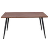 Industrial Dining Table Kitchen Dinner Table Desk with Black Oblique Metal Legs
