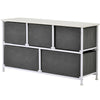 Fabric Cabinet Storage Unit Chest of Drawers Metal Frame Organiser Bedside Table