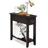 2-Tier End Table Sofa Bedside Table Nightstand Home Office Bookcase W/ Drawer