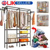Large Clothes Rail Hanging Coat Stand Shoe Rack Shelf Storage Wardrobe Organizer