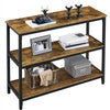 Vintage Console Table Industrial Hallway Table with 3 Shelves for Living Room