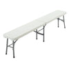 6FT Folding Camping Table Bench Chair Plastic Seat Outdoor Garden Picnic Stool