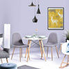 MDF Kitchen Dining Table White Round Coffee Table Modern Wooden Tea Office 80cm+