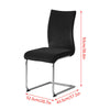 4 Pcs Velvet Dining Chairs High Back Chrome Legs Unique shaped Black Living room