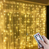 300 LED Curtain Fairy Lights USB String Light Indoor Outdoor Decor With Remote