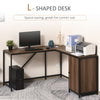 L-Shape Computer Desk Corner Writing Table Workstation w/ Storage Cabinet